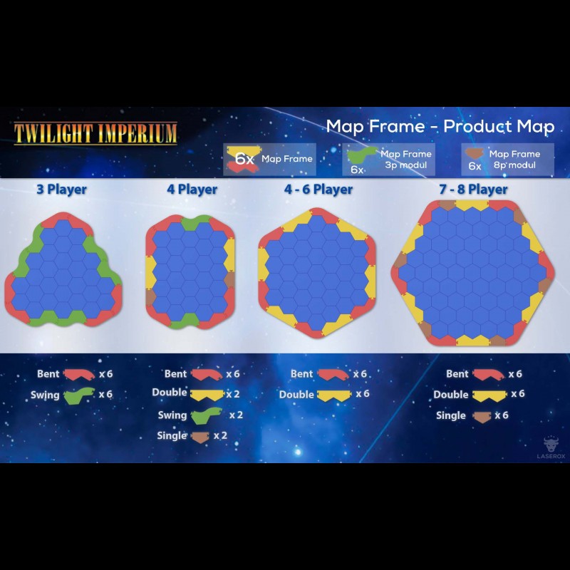 Twilight Imperium Map Frame ( 8 player modul)