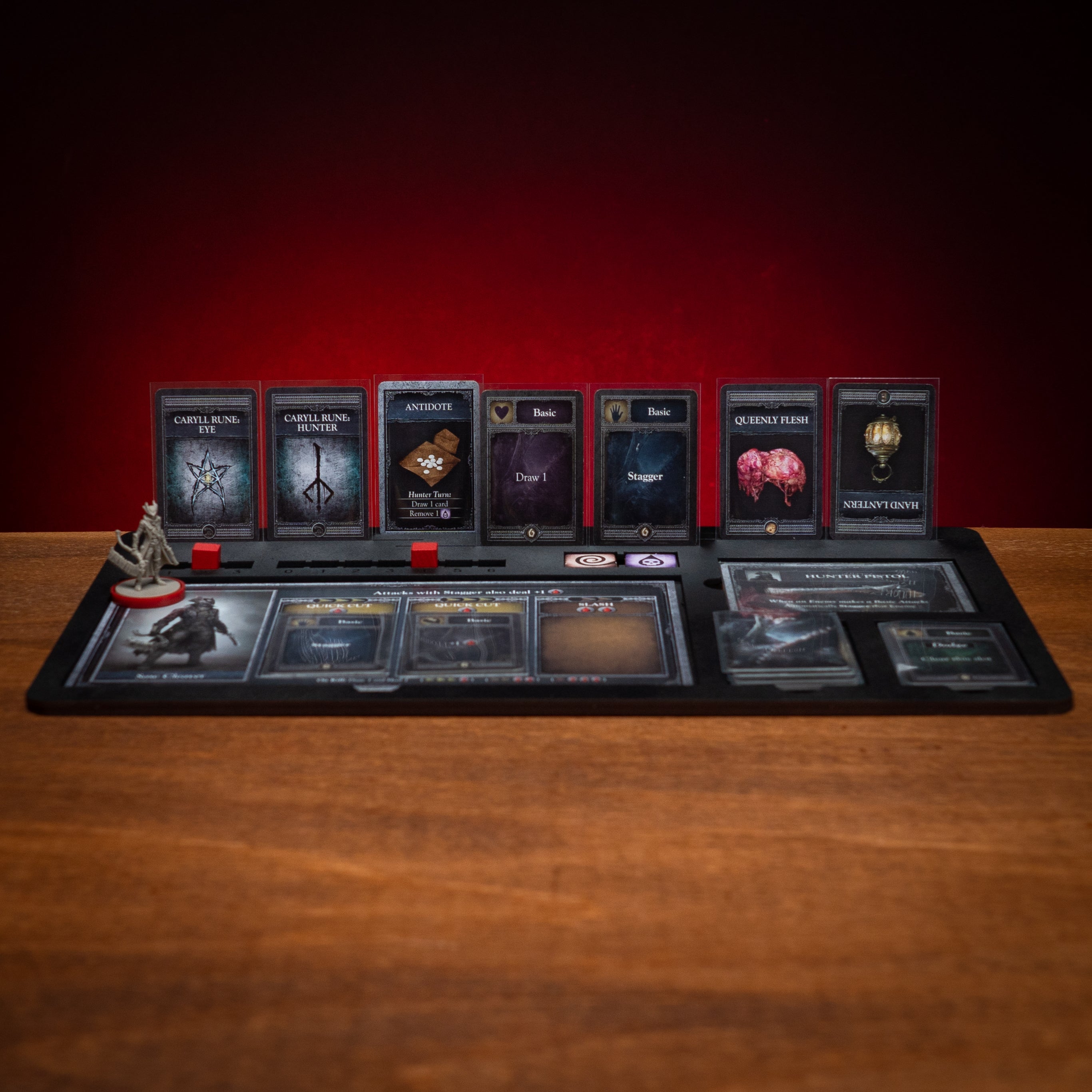 bloodborne card game sleeves Laserox Inserts Bloodborne Playerboard