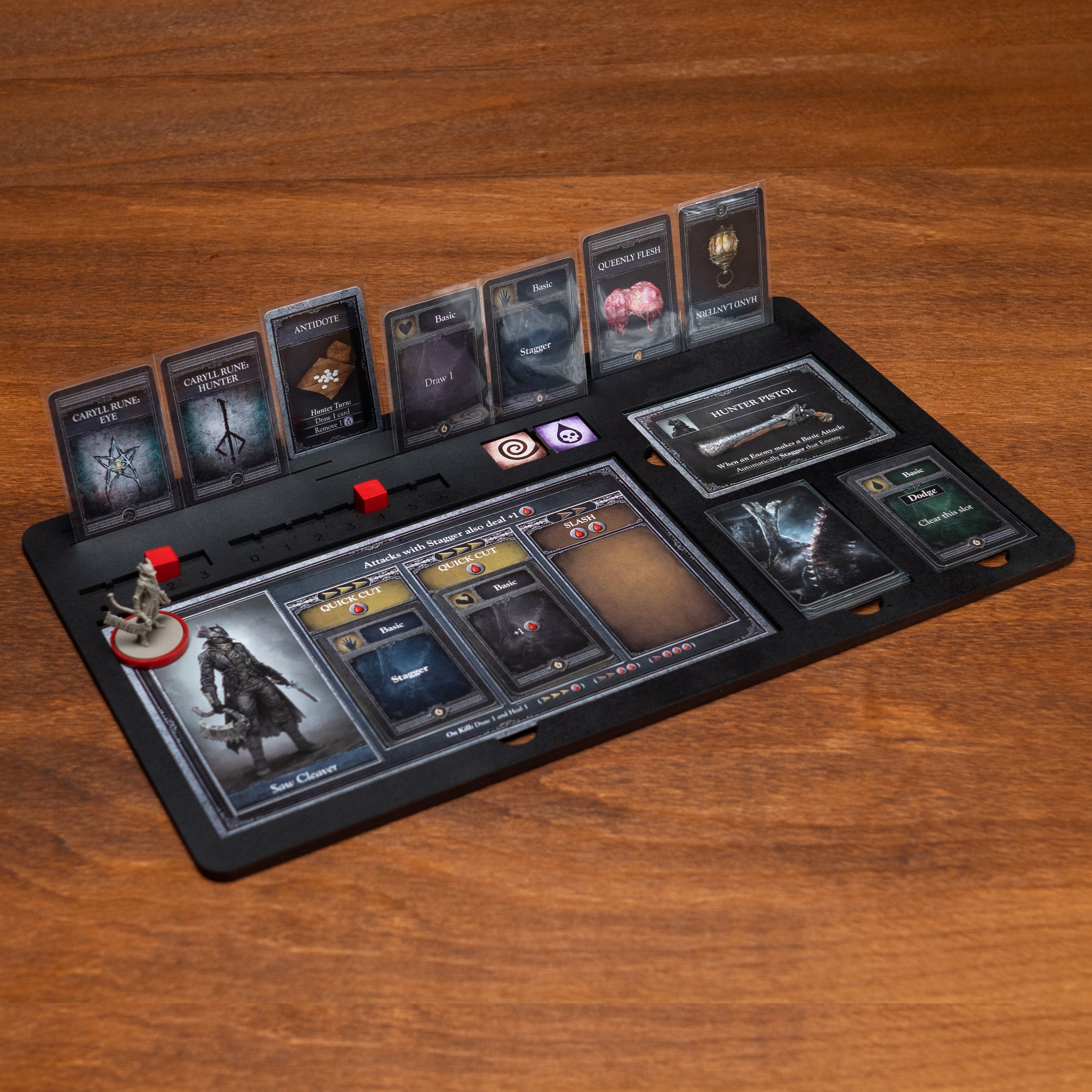 bloodborne board game card sleeves Laserox Inserts Bloodborne Playerboard