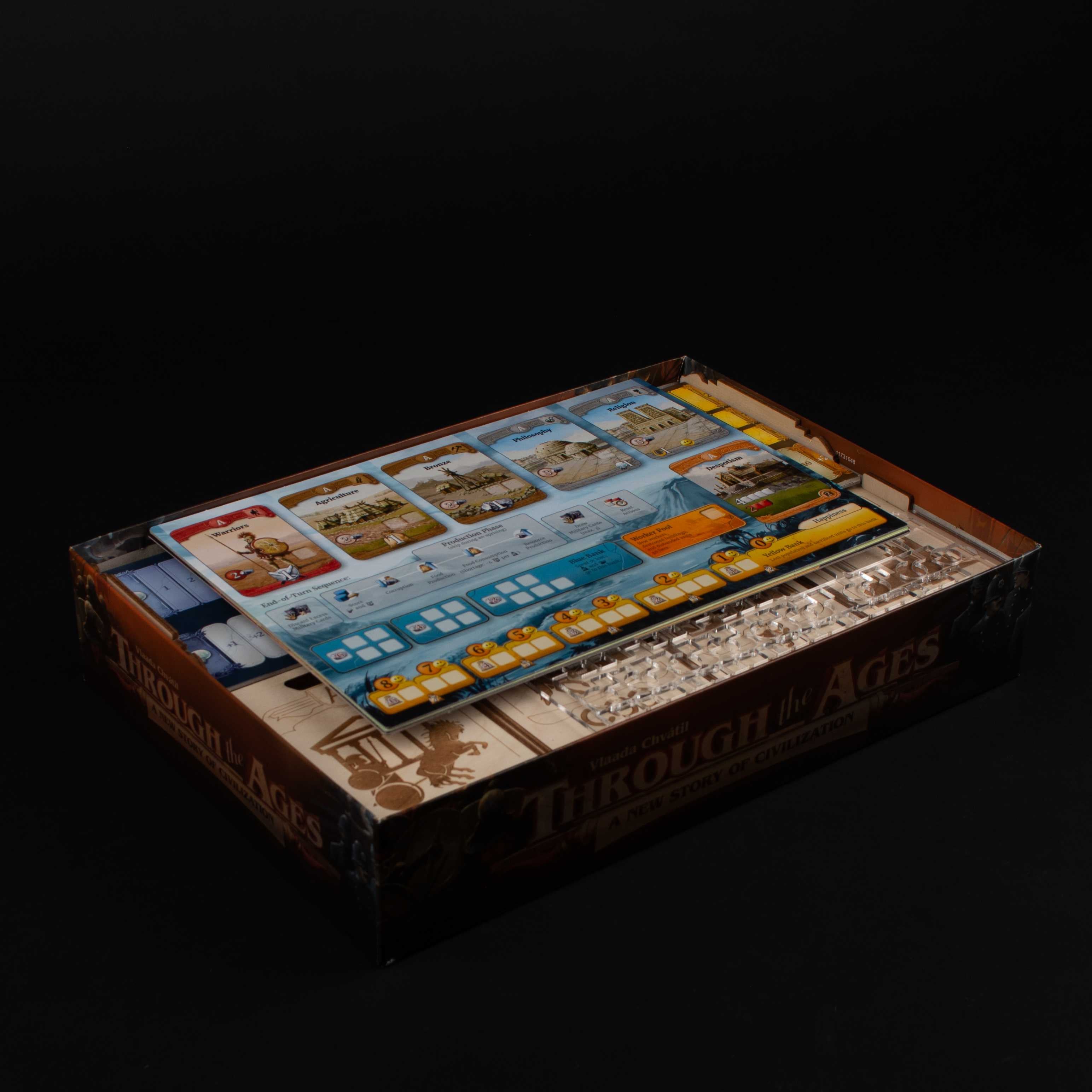 Through The Ages - A New Story Of Civilization - Board Games New Open outlet Box