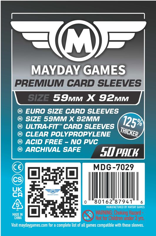 59x92mm - Premium Pack of 50 - Mayday