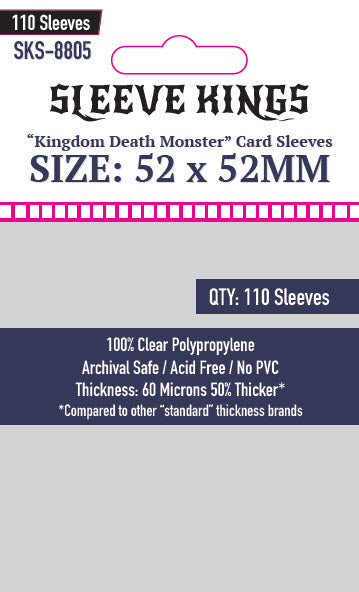 52x52mm - Standard Pack of 110 - Sleeve Kings