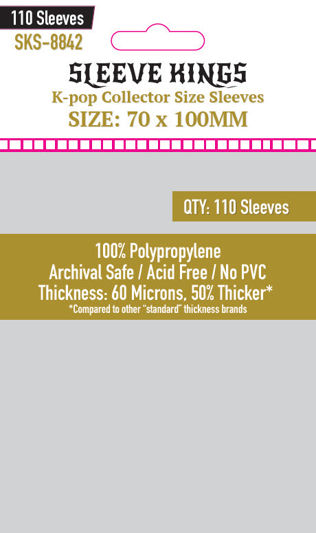 70x100mm - Standard Pack of 110 - Sleeve Kings