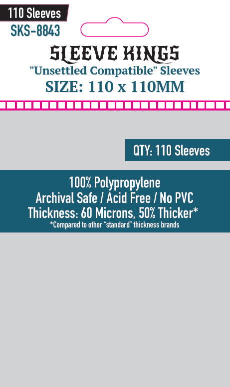 110x110mm - Standard Pack of 110 - Sleeve Kings