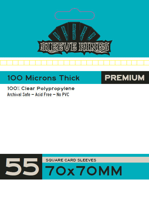 Square Card Sleeves (70x70mm) - 100 Microns