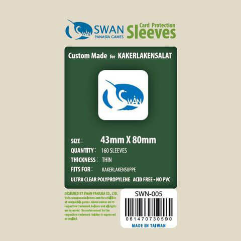 swan card sleeves 43x80mm - Standard