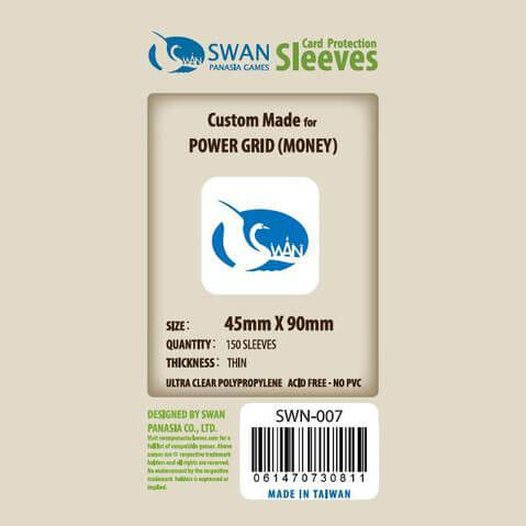 65mm x 90mm card sleeves Swan Panasia - Card Sleeves Standard - 45x90mm