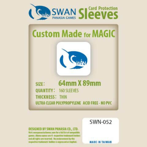 Swan Card Sleeves: 64x89 mm 160 per pack Swan Card Sleeves: 64x89 mm 160 per pack