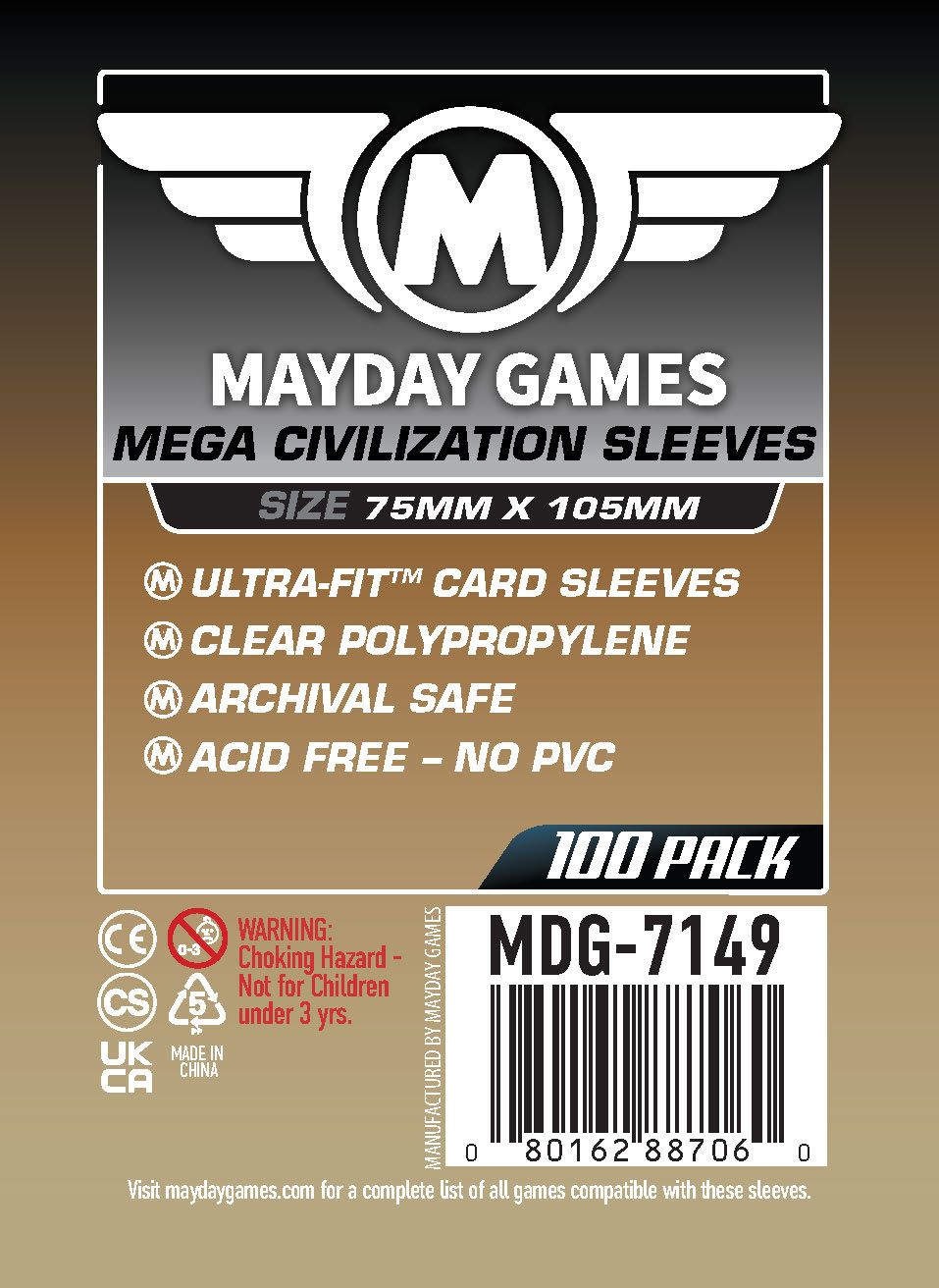 75x105mm - Standard Pack of 100 - Mayday