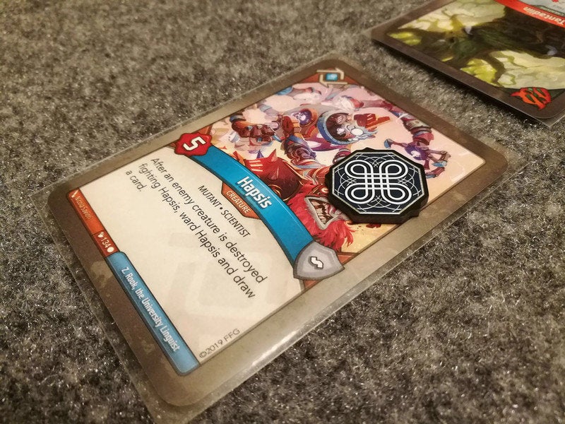 Keyforge:Worlds Collide Ward and Enrage Tokens