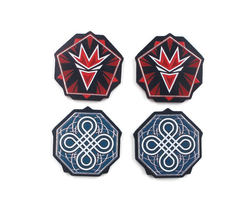 Keyforge:Worlds Collide Ward and Enrage Tokens