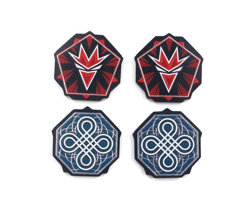 Keyforge Keys, AEmber and Damage 2 Player Token Set