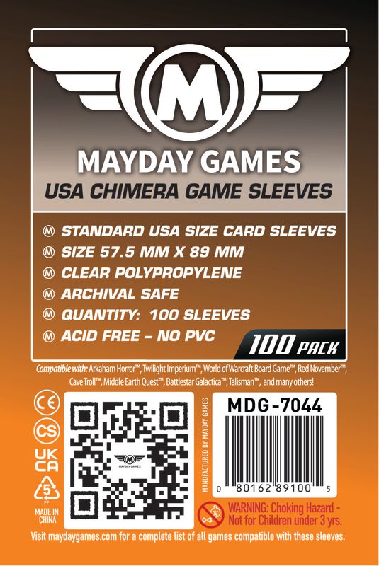 57.5x89mm - Standard Pack of 100 - Mayday