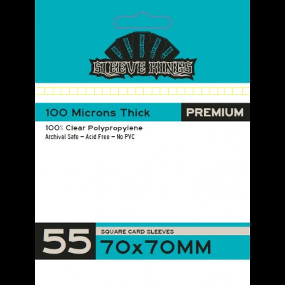 Square Card Sleeves (70x70mm) - 100 Microns