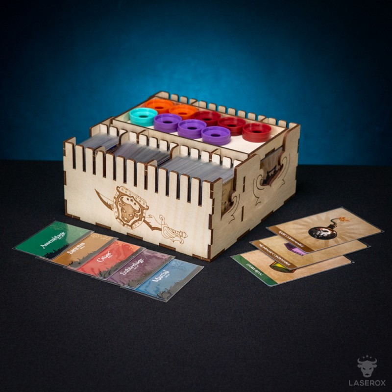 The Broken Token Long Bits Box for Sleeved Card Game Organizer