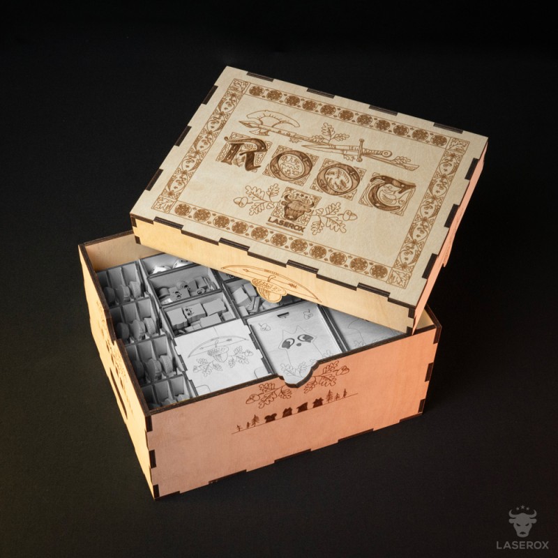 Root Crate (Revised) Laserox Board Game Insert and Organiser, Brettspiel-Veranstalter, Brettspiel-Organisator, Organizzatore di Giochi Da tavolo